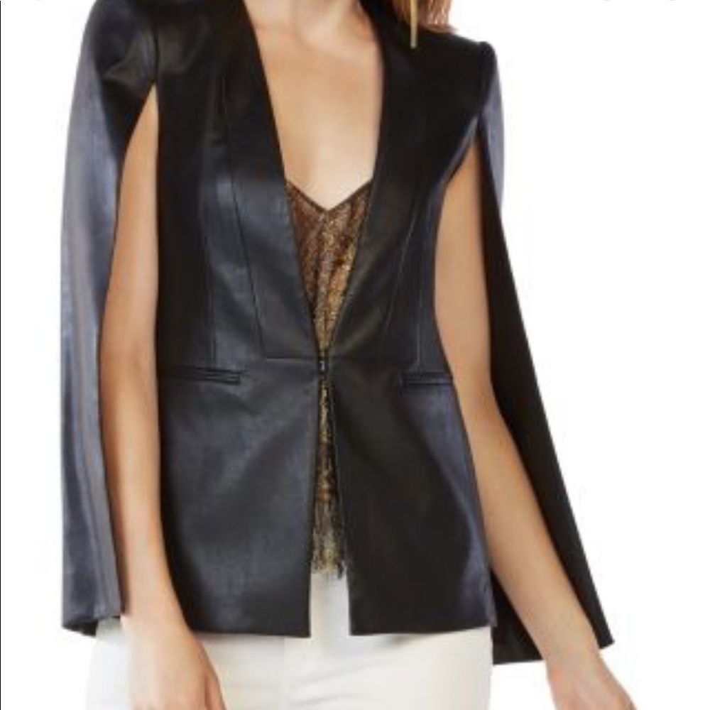 BCBGMAXAZRIA
Upas Faux Leather Cape